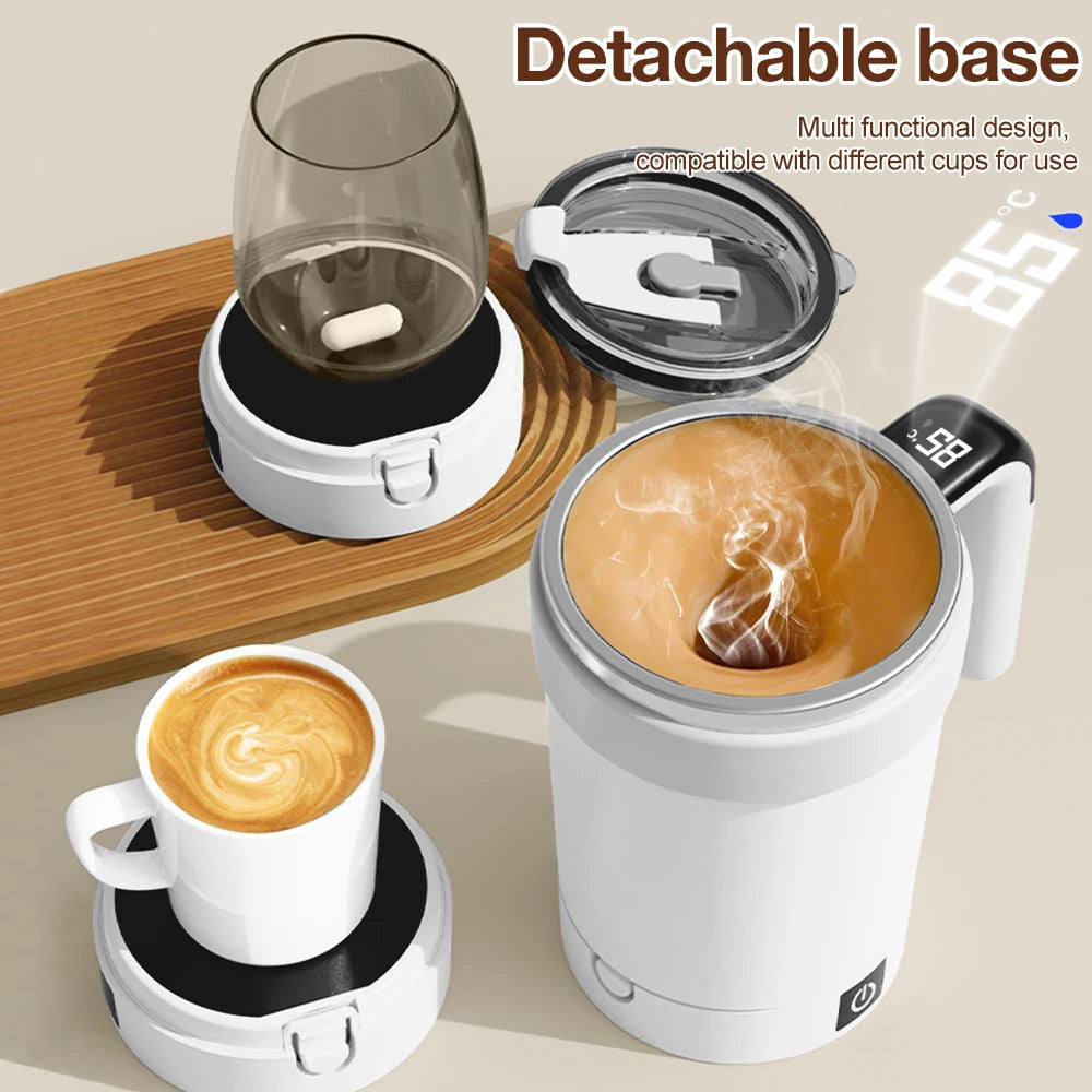 MagMix Pro Self-Stirring Mug - Automatic Mixing Travel Cup with Temperature Display